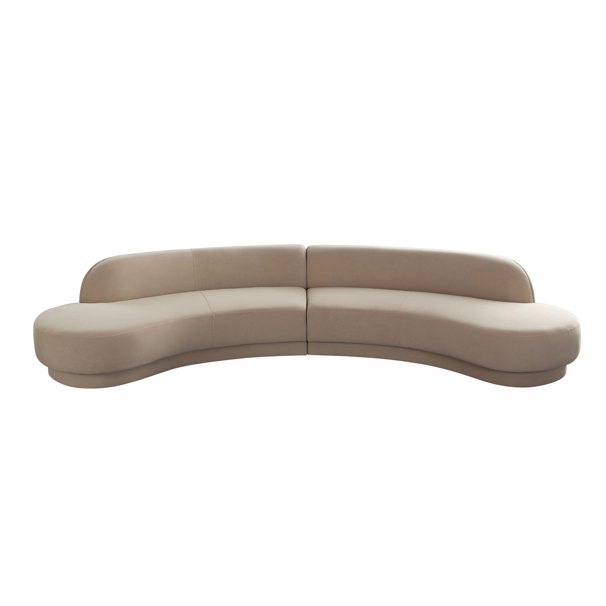 Beige Velvet Sofa