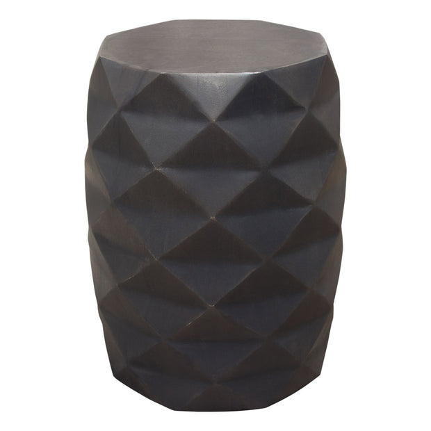 Geometric Mango Wood Accent Table