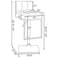 Contemporary Adjustable Leatherette Bar Stool