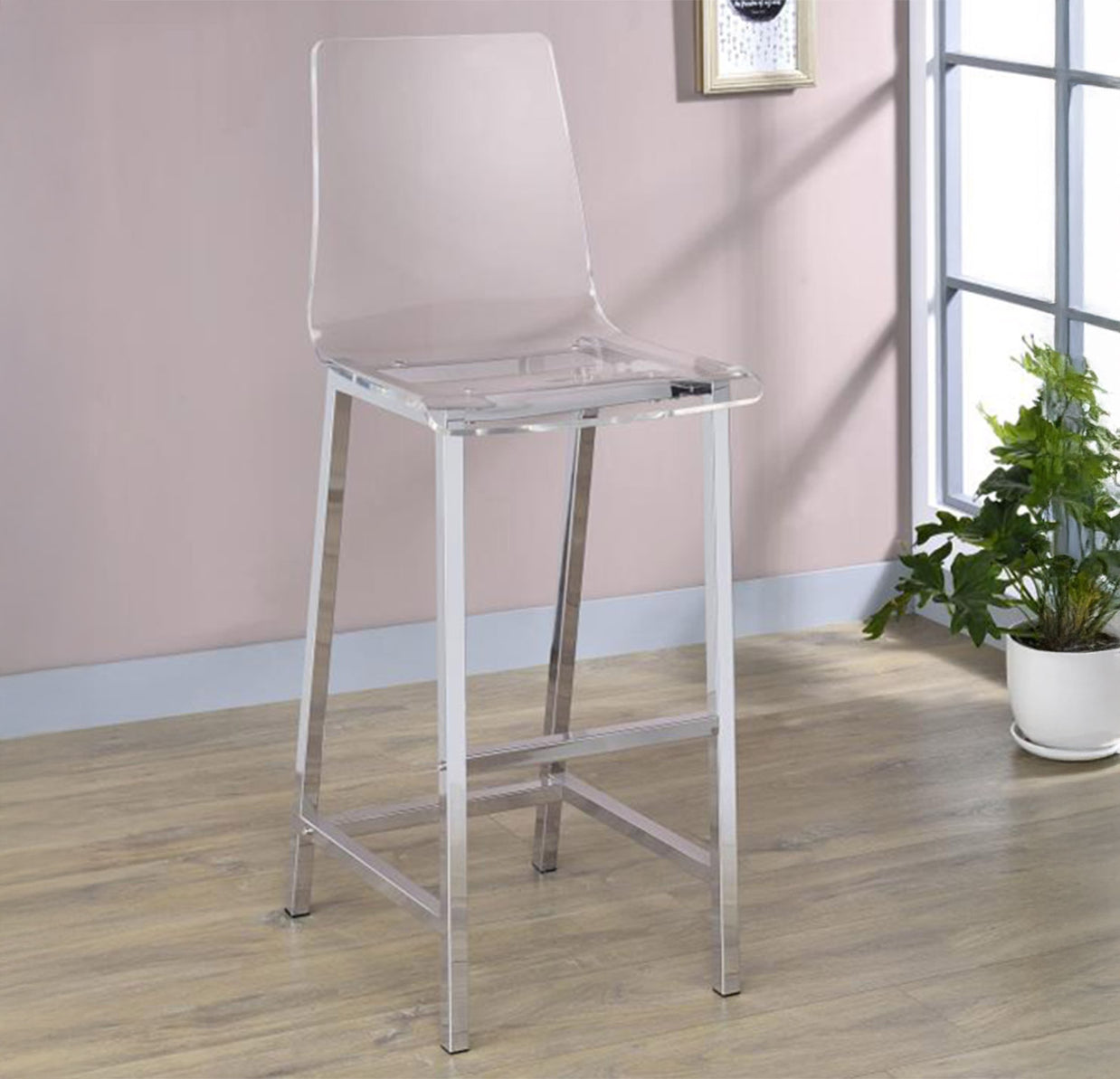 Acrylic & Chrome Bar Stool