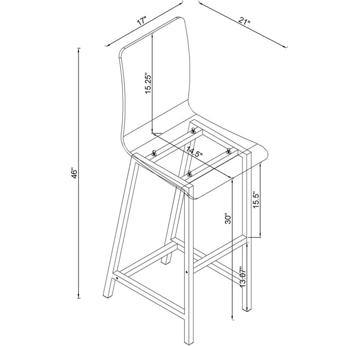 Acrylic & Chrome Bar Stool