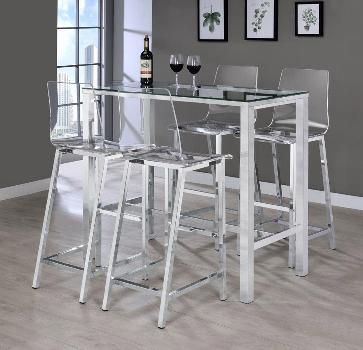 Acrylic & Chrome Bar Stool
