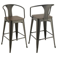 Metal Tolix Style Bar Stool Set of two