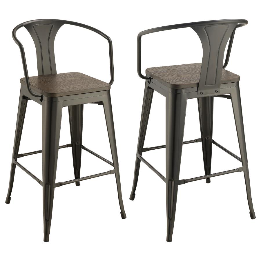 Metal Tolix Style Bar Stool Set of two
