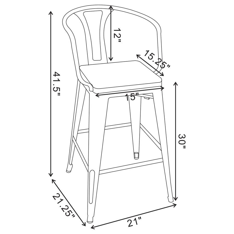Metal Tolix Style Bar Stool Set of two