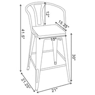 Metal Tolix Style Bar Stool Set of two