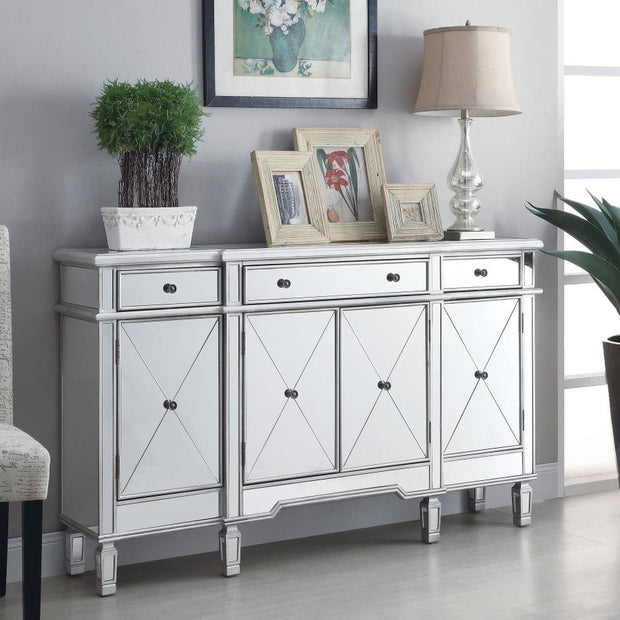 Glam Mirrored Accent Cabinet