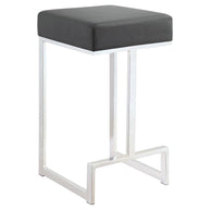 Contemporary Square & Chrome Counter Stool
