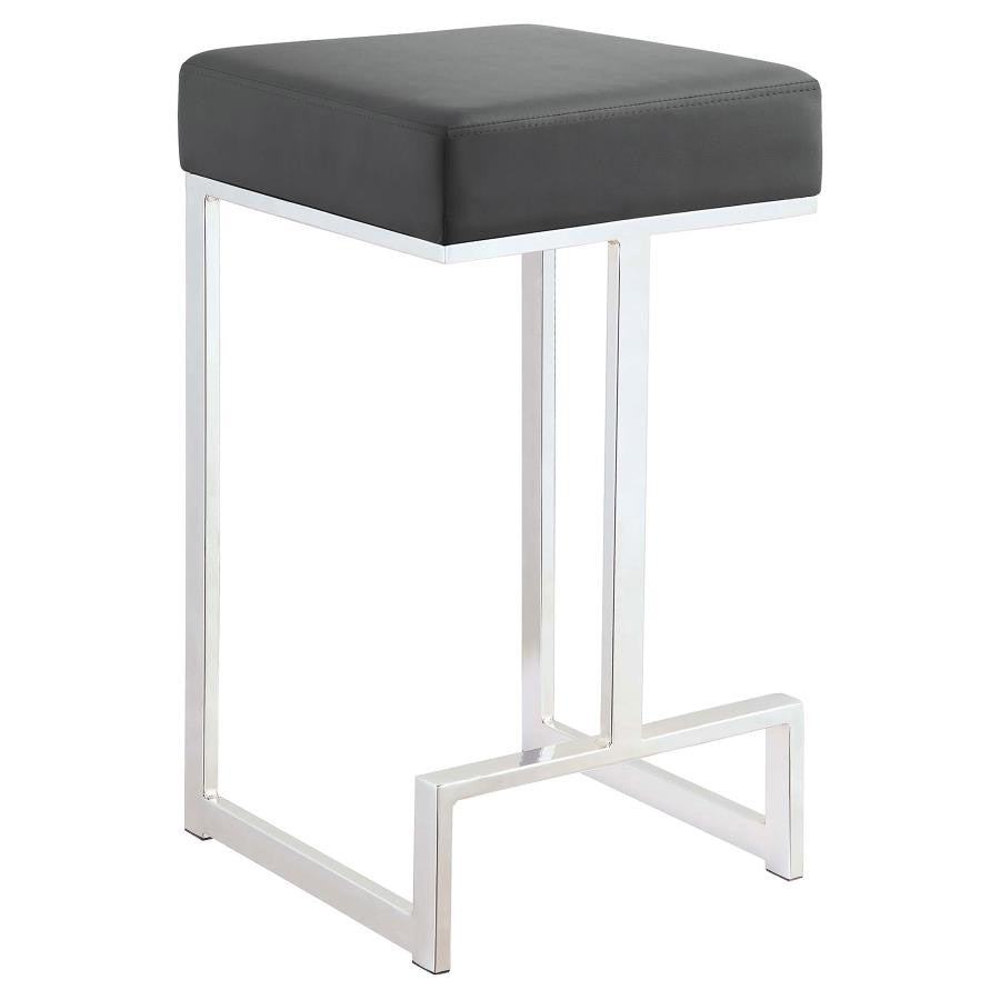 Contemporary Square & Chrome Counter Stool