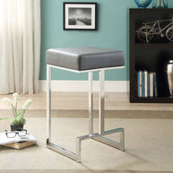 Contemporary Square & Chrome Counter Stool