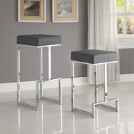Contemporary Square & Chrome Counter Stool