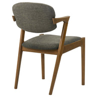 Walnut & Gray Mid-Century Inspired Dining Chair Set