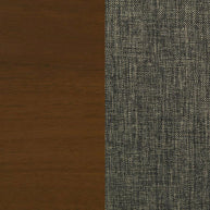 Walnut & Gray Mid-Century Inspired Dining Chair Set