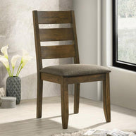 Gray & Nutmeg Ladder Back Dining Chair Set of two