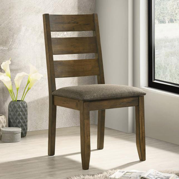 Gray & Nutmeg Ladder Back Dining Chair Set of two