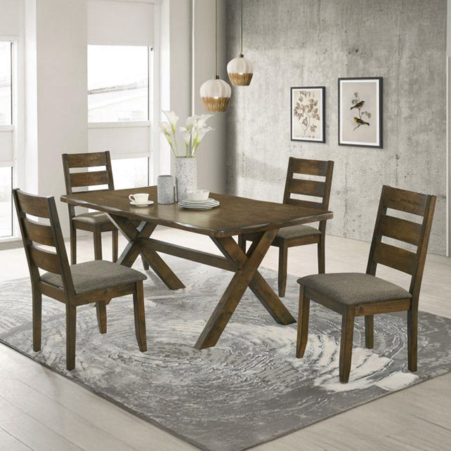 Gray & Nutmeg Ladder Back Dining Chair Set of two