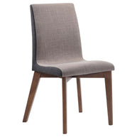 Gray & Walnut Mid-Century Flair Dining Chair Set