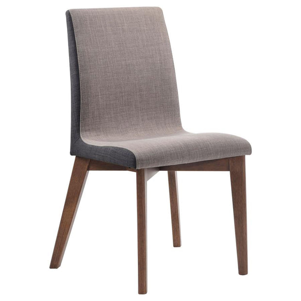 Gray & Walnut Mid-Century Flair Dining Chair Set