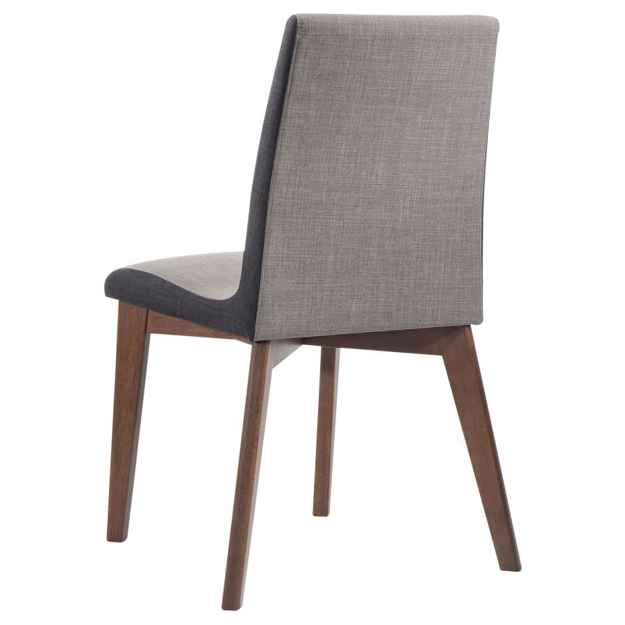 Gray & Walnut Mid-Century Flair Dining Chair Set