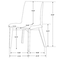Gray & Walnut Mid-Century Flair Dining Chair Set
