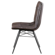 Brown Leatherette Dining Chair Set