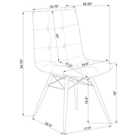 Brown Leatherette Dining Chair Set
