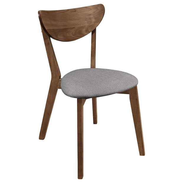 Walnut & Gray Retro-Inspired Dining Chair Set