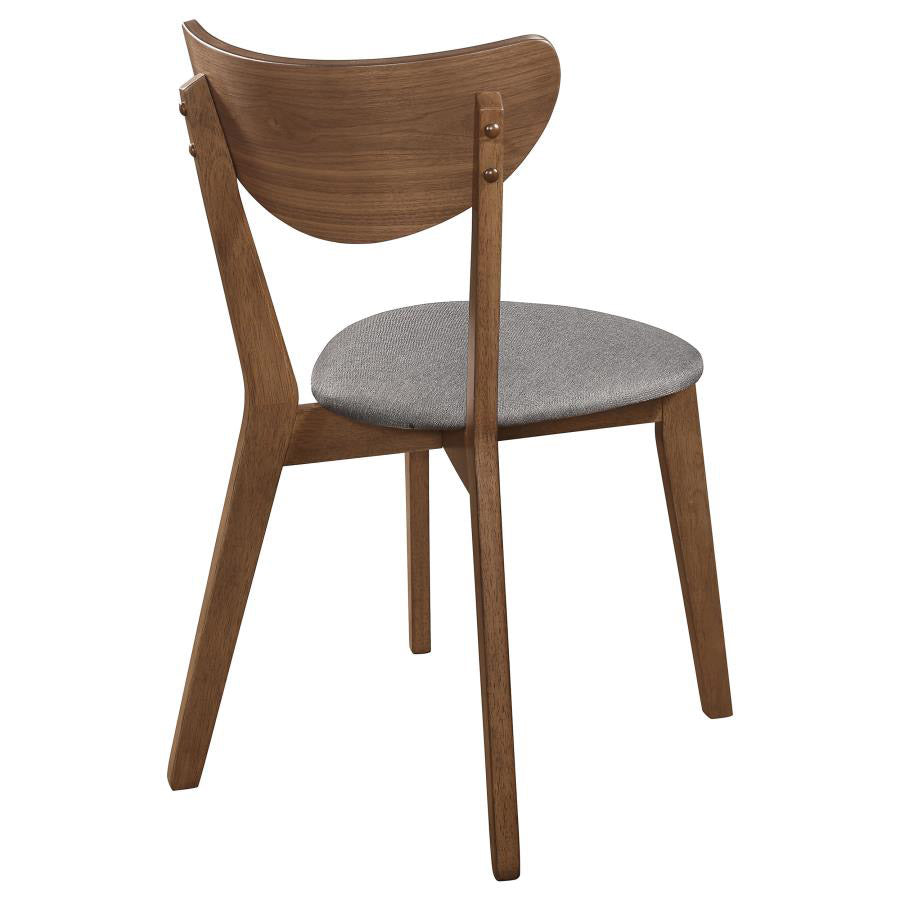 Walnut & Gray Retro-Inspired Dining Chair Set