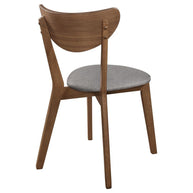 Walnut & Gray Retro-Inspired Dining Chair Set