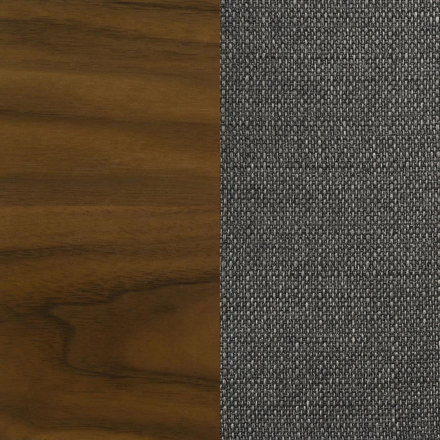 Walnut & Gray Retro-Inspired Dining Chair Set