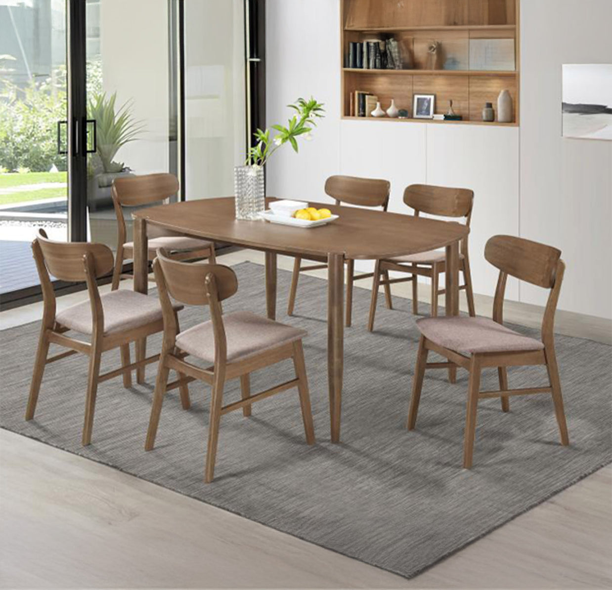 Walnut dining chair
