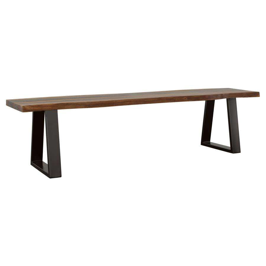 Industrial Solid Sheesham Wood Bench
