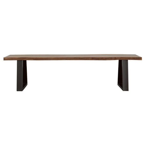 Industrial Solid Sheesham Wood Bench