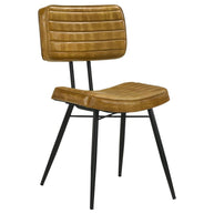 Goat Leather & Metal Dining Chair (Set of 2)