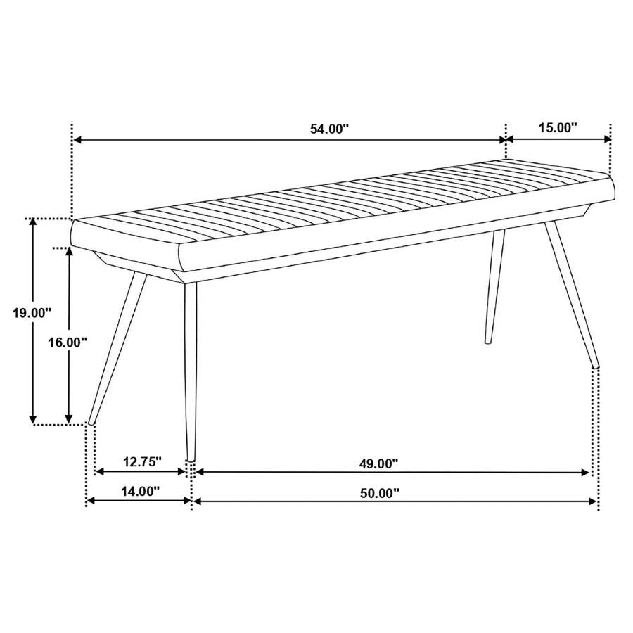 Goat Leather & Metal Bench