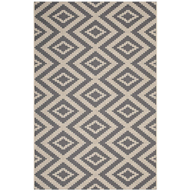 Neutral Geometric Diamond Rug
