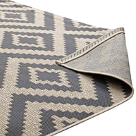 Neutral Geometric Diamond Rug