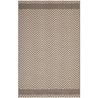 Neutral Geometric Chevron Rug