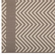 Neutral Geometric Chevron Rug