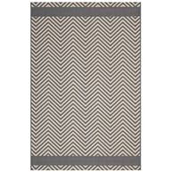 Neutral Geometric Chevron Rug