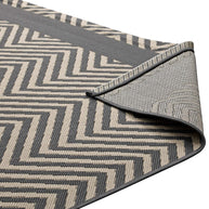 Neutral Geometric Chevron Rug