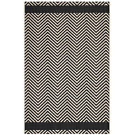 Neutral Geometric Chevron Rug