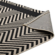 Neutral Geometric Chevron Rug