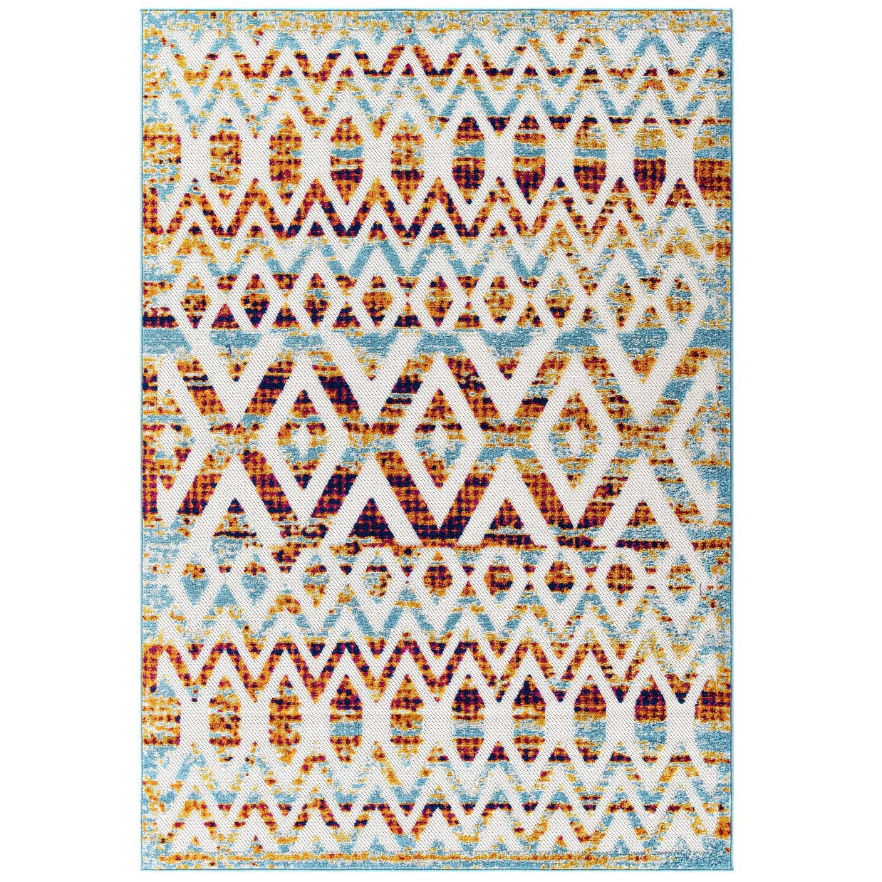 Moroccan Chevron Pattern Rug