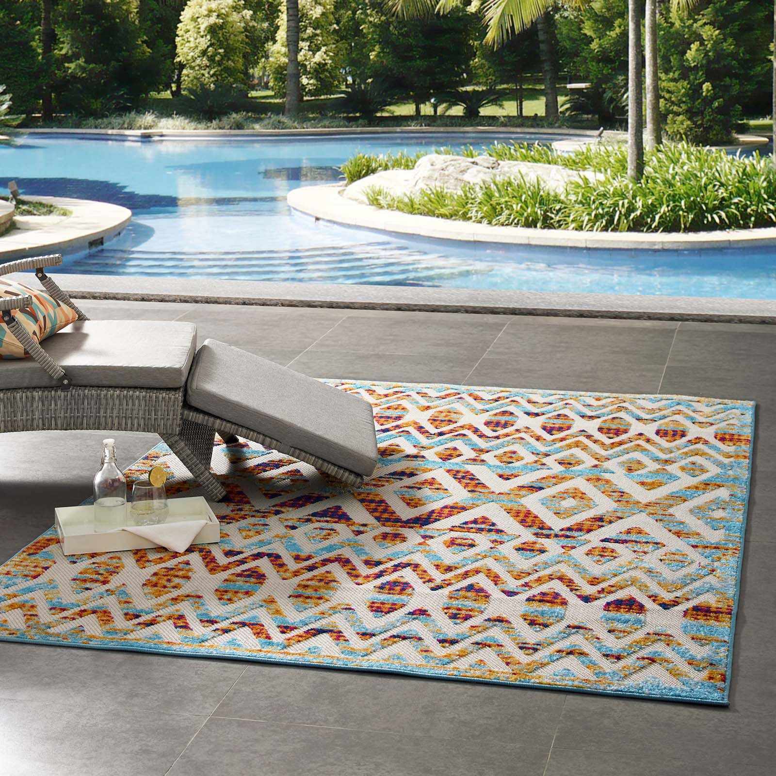 Moroccan Chevron Pattern Rug