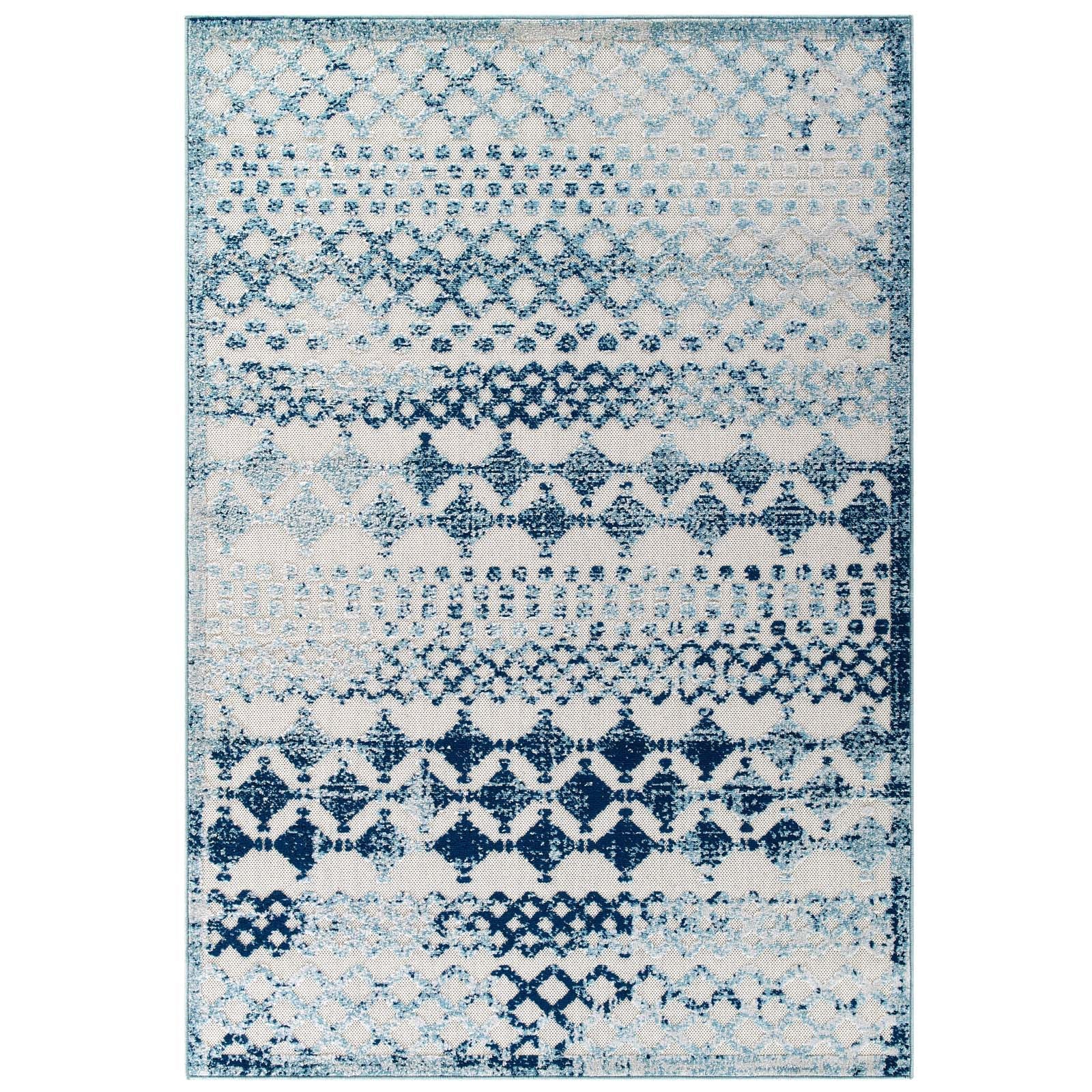 Abstract Moroccan Diamond Pattern Rug