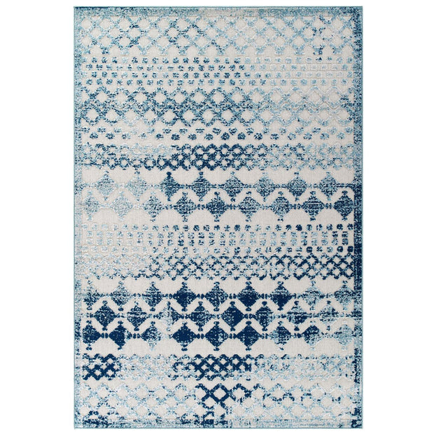 Abstract Moroccan Diamond Pattern Rug