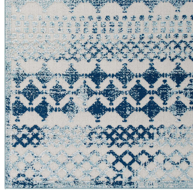 Abstract Moroccan Diamond Pattern Rug