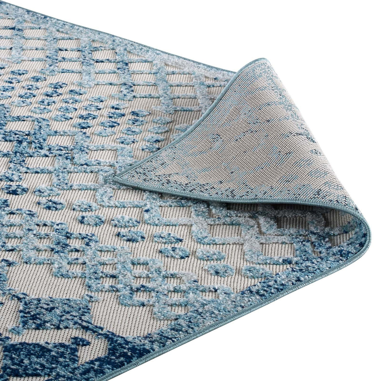 Abstract Moroccan Diamond Pattern Rug