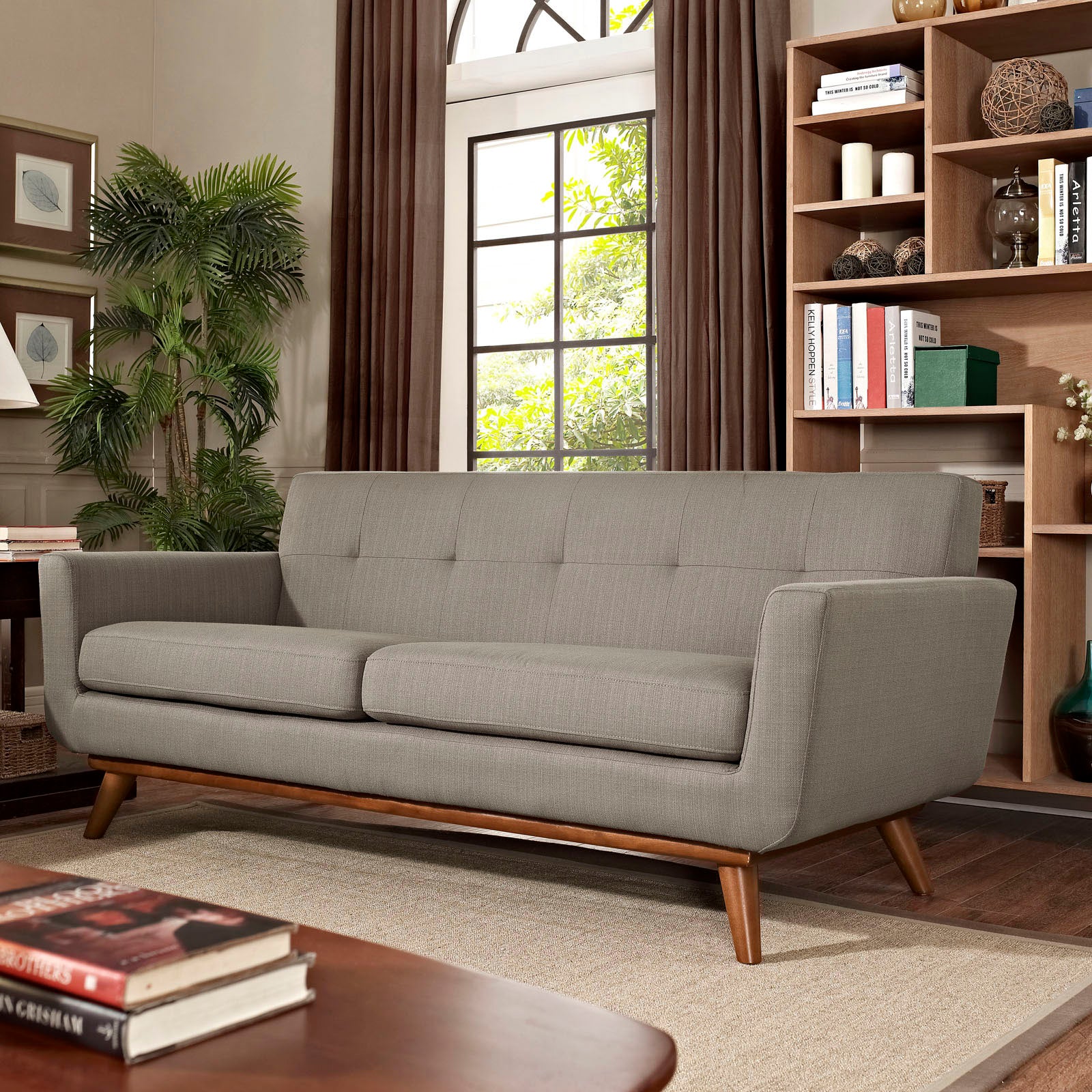 Mid-Century Modern Style Loveseat